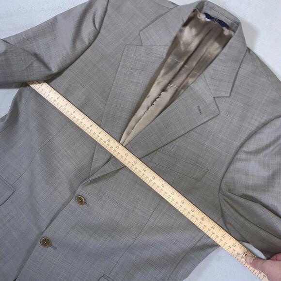 Brooks Brothers 346 Blazer Mens Sport Coat‎ Size 44RG Gray Business Stretch Wool - Picture 6 of 15
